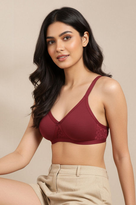 Zivame Single Layered Non Wired Full Coverage T-Shirt Bra - Sundried Tomato — image 5